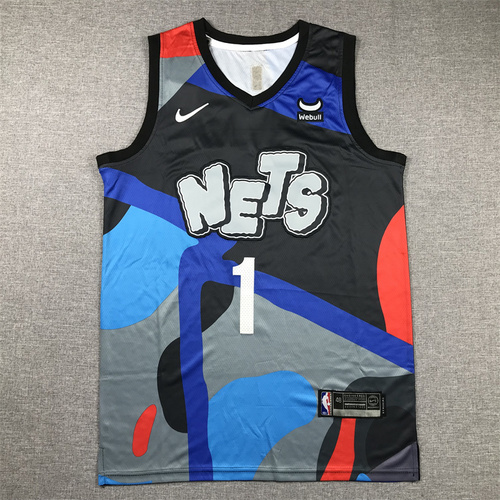 Nets No. 1 Bruce Brown Gray 24 City Edition Jersey