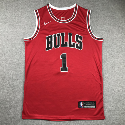 Bulls No. 1 Rose Red New Nike Edition Jersey