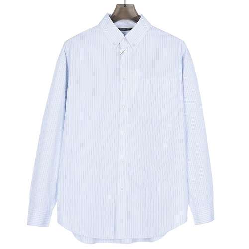 Camicia BLCGBalenciaga 24SS a righe con lettera sul retro