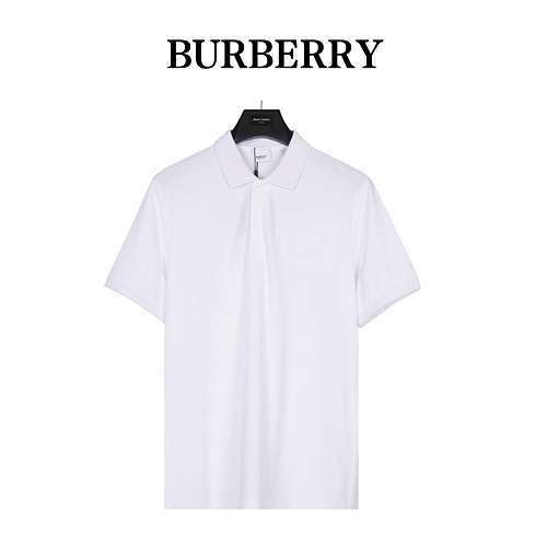 Polo Burberry BBR 24ss a maniche corte con ricamo spighe di grano sul petto