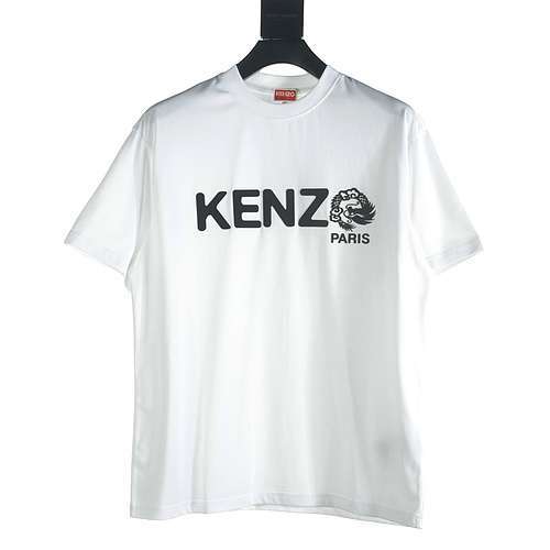 Maglietta a maniche corte con lettera limitata Kenzo KZ 24 in nuovo stile Anno del Drago