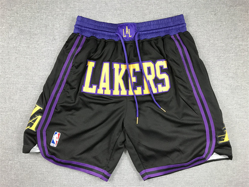 Lakers black 24 season city edition pocket zipper hydrangea pants