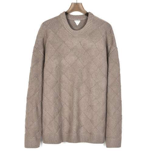 Maglione girocollo BVBottega Veneta BV 24FW a quadri con diamanti