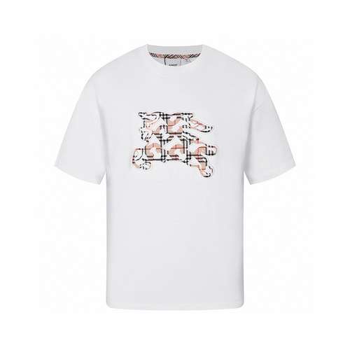 Tshirt a maniche corte in rilievo tridimensionale Burberry BBR 24SS classico cavallo da guerra