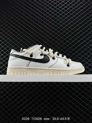 3 Personalizzato con corda OffWhite stile decostruito Nike SB Dunk Low quotMilk WhitePinkSmilequot s