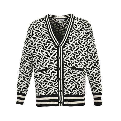 BBRBorberry 23Fw cardigan in maglione jacquard TB allover