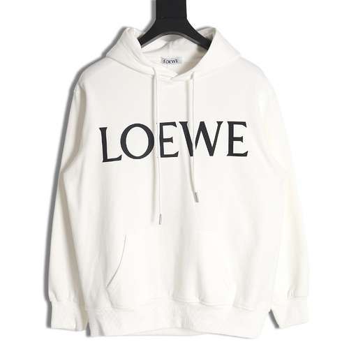 Felpa con cappuccio con stampa di lettere grandi Loewe 24SS