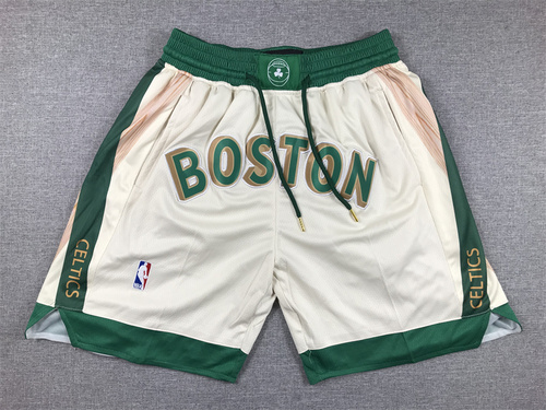 Celtics off-white 24 season city version pocket zipper hydrangea pants