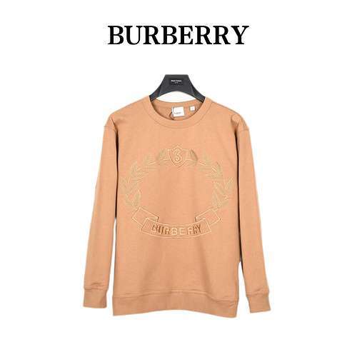 BBRFelpa Burberry 24ss con stemma a foglia di quercia ricamato a girocollo