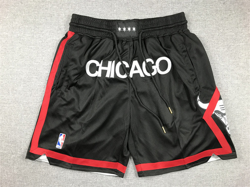 Bulls black 24 season city edition pocket zipper hydrangea pants