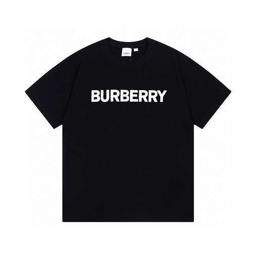 BurberryBBR T-shirt a maniche corte con collo rotondo e stampa in schiuma di lettere classiche in nu