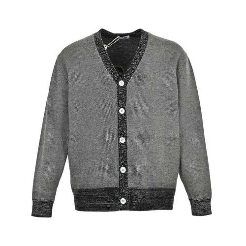 Cardigan LoeweLuo Yiwei 23Fw lavorato a maglia jacquard con logo grande