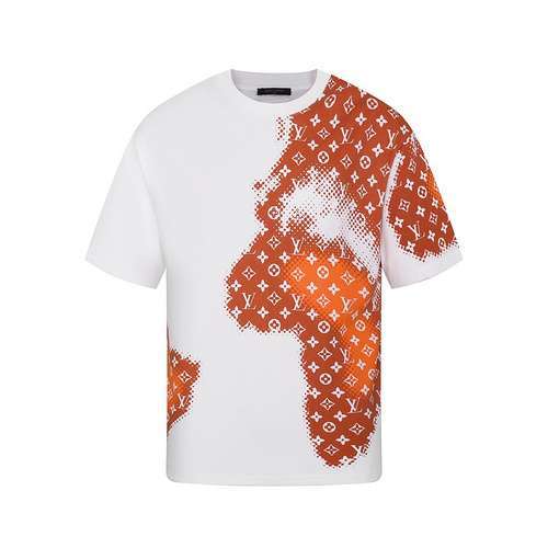 T-shirt a maniche corte con logo stampato all-over Louis Vuitton LV 24ss