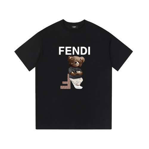 FD Fendi 24ss inizio primavera nuovo versatile asciugamano orso maglietta a maniche corte piatto spe