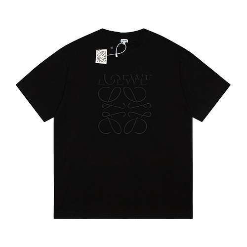 Tshirt ricamata LOGO fuori posto LOEWE 24ss nera