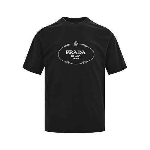 PRDPrada 24ss maniche corte con lettera floccata