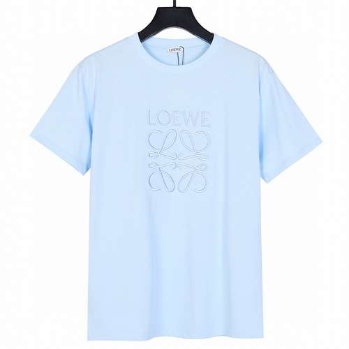 LOEWE 24ss nuovo logo tridimensionale ricamato sul petto a maniche corte