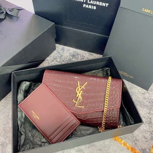 Borsa a catena YSL realizzata in pelle originale premium importata Versione replica di fascia alta C