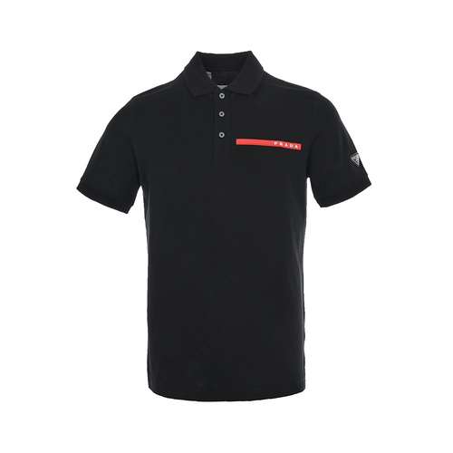 PRDPrada 22ss Polo con finiture in silicone manica corta