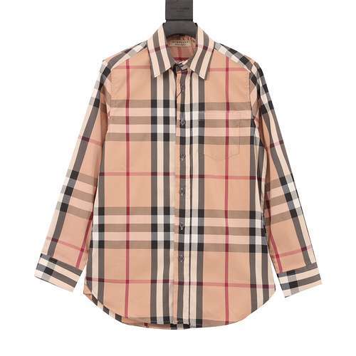 BBRCamicia a maniche lunghe a righe grandi scozzesi di Burberry