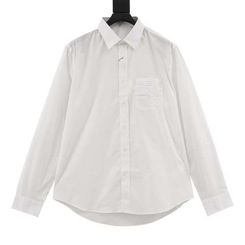 LOEWELOEWE Camicia a maniche lunghe con tasca ricamata