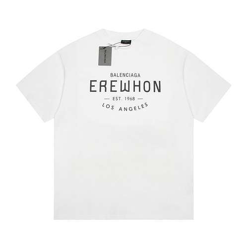 BLCG Balenciaga 24ss EREWHON serie limitata congiunta a maniche corte bianco