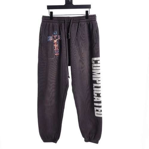 SAINTMICHAEL SM 23FW Pantaloni con stampa Cross Audio Jesus