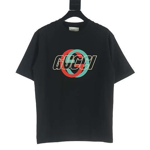 Tshirt GUCCI a maniche corte con stampa Doppia G ad incastro