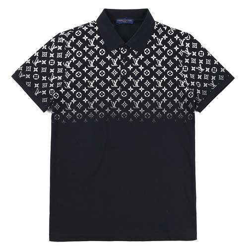 POLO T-shirt da uomo a maniche corte con risvolto estivo LV