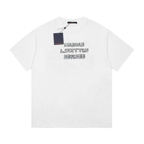 Tshirt a maniche corte con ricamo a lettera LVLouis Vuitton