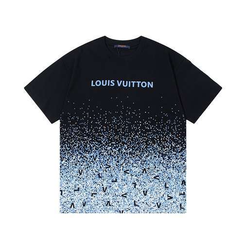 T-shirt a maniche corte con stampa di lettere e stelle del cielo stellato di LVLouis Vuitton