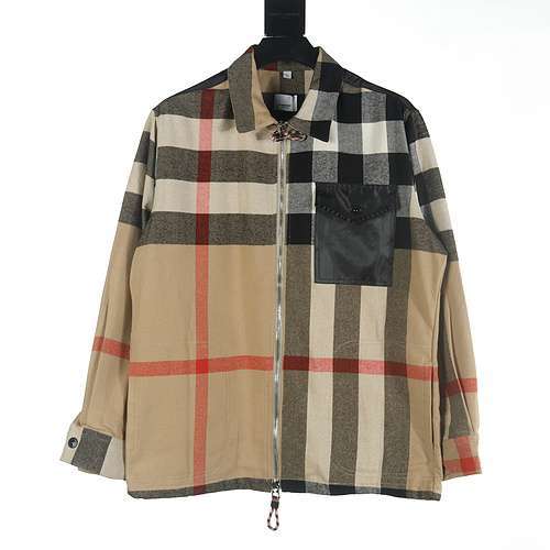 Giacca camicia patchwork a quadri patchwork Burberry BBR 22FW