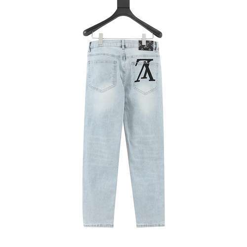 Jeans con stampa barbe sul retro 1V