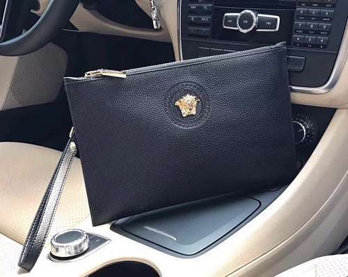 Pochette da uomo realizzata in pelle bovina originale importata, qualità di fascia alta, consegna bo