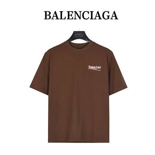 BLCGBalenciaga 24ss T-shirt a maniche corte con stampa chiazzata e buco lavato di Coca-Cola