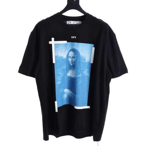 T-shirt a maniche corte con stampa OW Monna Lisa