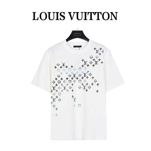 T-shirt a maniche corte con spruzzo diretto digitale presbite LVLouis Vuitton 24ss