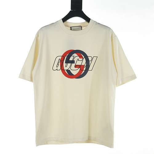 Tshirt GUCCI a maniche corte con stampa Doppia G ad incastro