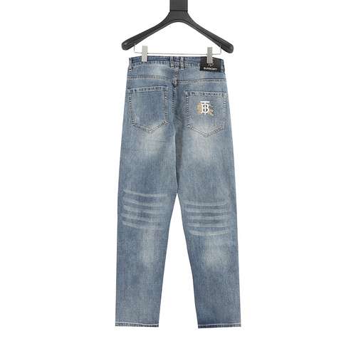 Jeans BBR con LOGO ricamato con cavallo da guerra retrò semplice