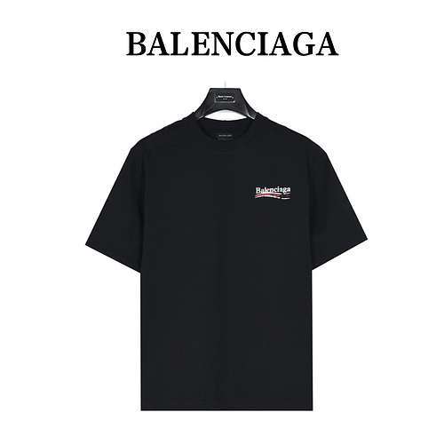 BLCGBalenciaga 24ss T-shirt a maniche corte con stampa chiazzata e buco lavato di Coca-Cola