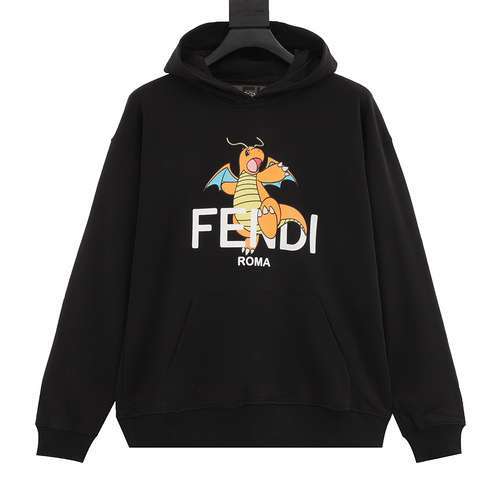 Fendi FD x FRGMT Pokemon Felpa con cappuccio Fendi Pokemon congiunta Charmander