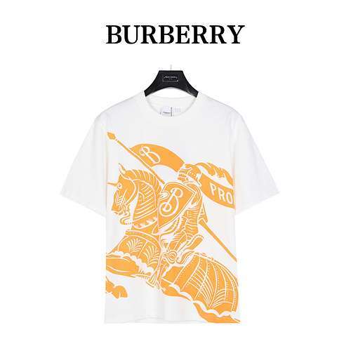 BBRBerberry 24ss Royal Knight War Horse stampato T-shirt a maniche corte