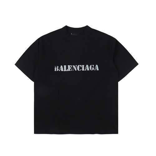 Tshirt Balenciaga BLCG 24SS a maniche corte con stampa di lettere sfocate