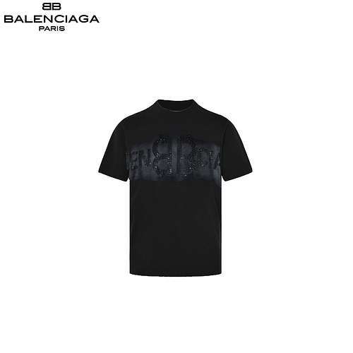 BLCGBalenciaga gradiente caldo diamante grande LOGO maniche corte