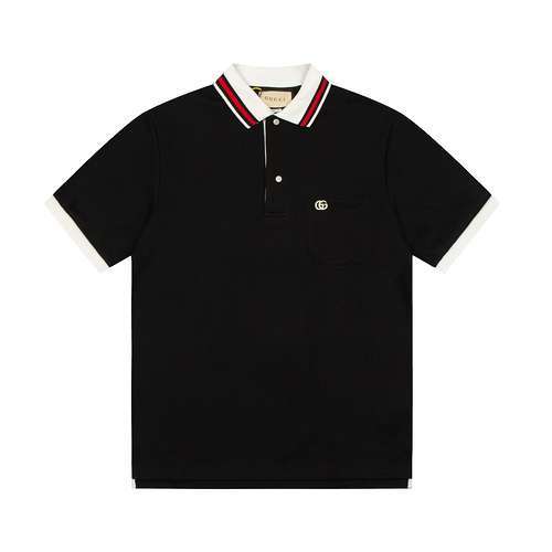 GC Gucci 2024SS nuova POLO con piccolo logo ricamato sul taschino sul petto