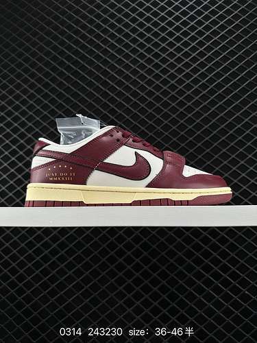 Scarpe da skateboard sportive casual Nike SB Dunk Low Pro colore bordeaux serie dunk retro lowtop Il