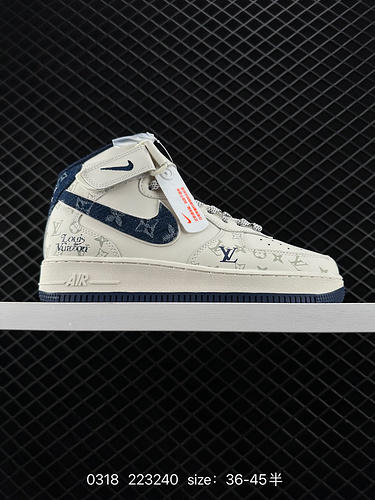 2 Nike Air Force Low LV Louis Vuitton co-branded Air Force One mid-top casual sneakers create a pure