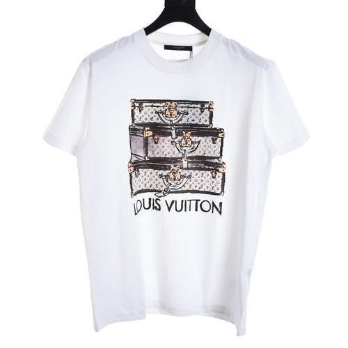 T-shirt a maniche corte con motivo bagaglio LV 24ss