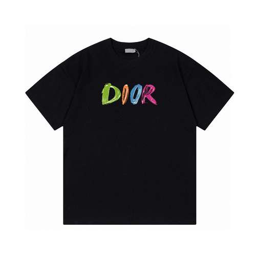 T-shirt a maniche corte con LOGO dipinto con asciugamano CD Dior 24ss