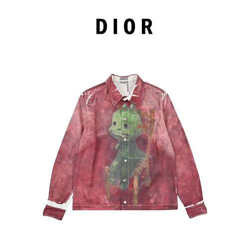 CD Dior 24ss serie divertente camicia con motivo Omamon